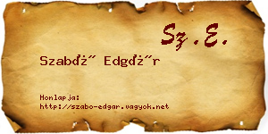 Szabó Edgár névjegykártya