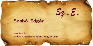 Szabó Edgár névjegykártya