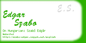 edgar szabo business card